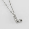 Wholesale 316L Stainless Steel And 316L Stainless Steel Bead Chain Women's English Letter Pendant Necklace With Ins Style And Electroplating