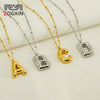 Wholesale 316L Stainless Steel And 316L Stainless Steel Bead Chain Women's English Letter Pendant Necklace With Ins Style And Electroplating