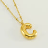 Wholesale 316L Stainless Steel And 316L Stainless Steel Bead Chain Women's English Letter Pendant Necklace With Ins Style And Electroplating