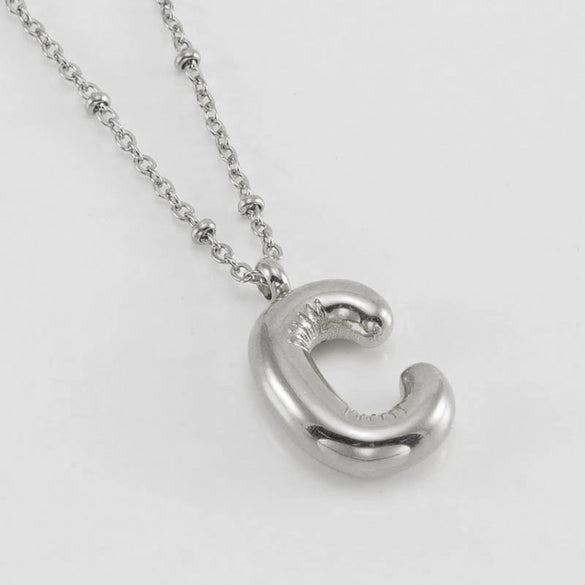 Wholesale 316L Stainless Steel And 316L Stainless Steel Bead Chain Women's English Letter Pendant Necklace With Ins Style And Electroplating