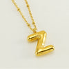 Wholesale 316L Stainless Steel And 316L Stainless Steel Bead Chain Women's English Letter Pendant Necklace With Ins Style And Electroplating