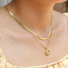 Wholesale Stainless Steel And Titanium Steel Blade Chain Double Layer Stacked Rose Short Necklace For Women With Gold Plated Electroplating