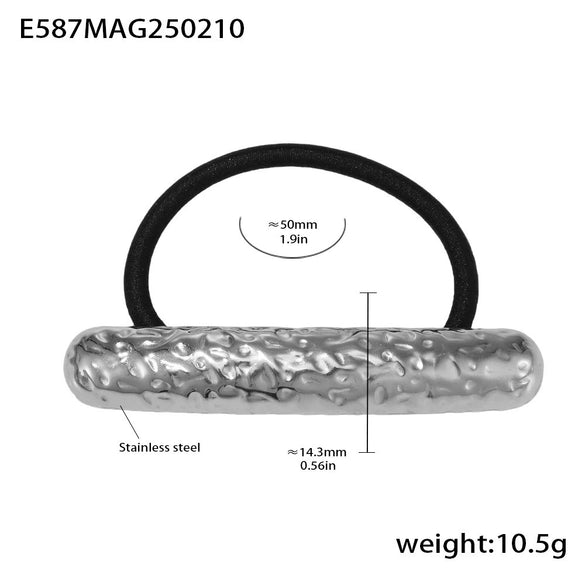 Wholesale Stainless Steel And Titanium Steel Bow Shaped Exaggerated High Elasticity Hair Ring With 18K Gold Plated Electroplating Hair Accessories