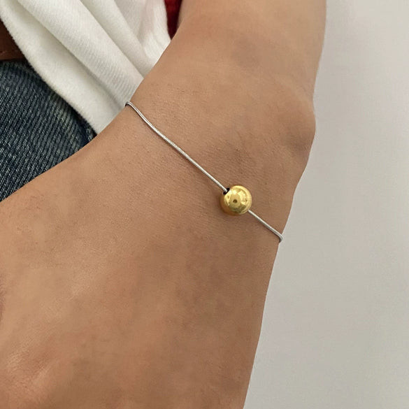 Wholesale Stainless Steel And Titanium Steel Color Matching Pendant Necklace With Geometric Style And Electroplating Treatment Snake Bone Chain For Women