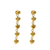 Wholesale Stainless Steel And Titanium Steel Fashion Love Tassel Heart Shape Earrings For Women 18K Gold Plated