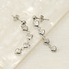 Wholesale Stainless Steel And Titanium Steel Fashion Love Tassel Heart Shape Earrings For Women 18K Gold Plated