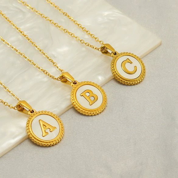 Wholesale Stainless Steel And Titanium Steel Fashion Necklace With Letter Pattern And Cross Chain Style Electroplated