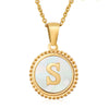 Wholesale Stainless Steel And Titanium Steel Fashion Necklace With Letter Pattern And Cross Chain Style Electroplated