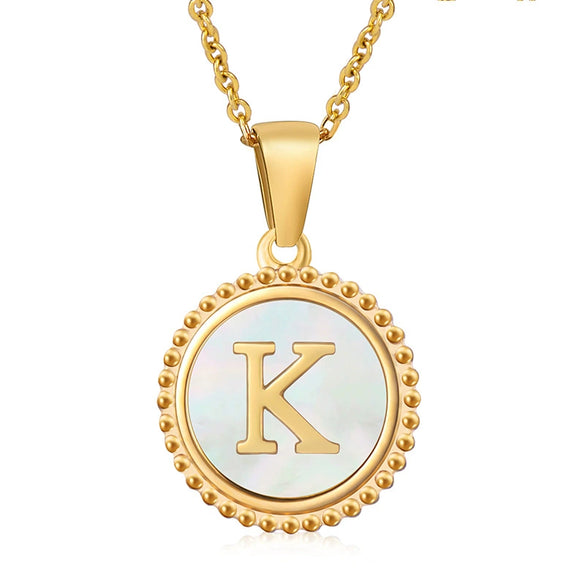 Wholesale Stainless Steel And Titanium Steel Fashion Necklace With Letter Pattern And Cross Chain Style Electroplated