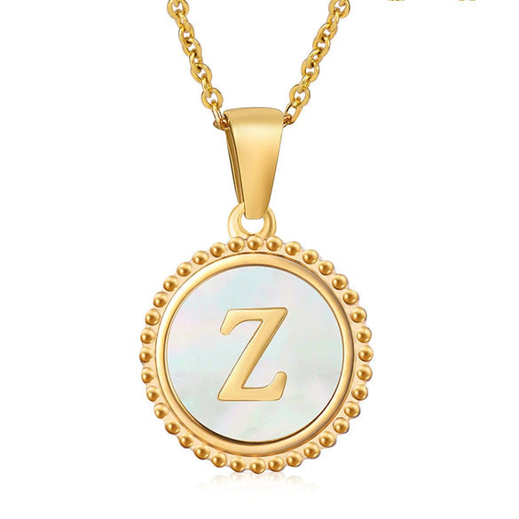 Wholesale Stainless Steel And Titanium Steel Fashion Necklace With Letter Pattern And Cross Chain Style Electroplated