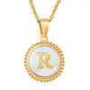 Wholesale Stainless Steel And Titanium Steel Fashion Necklace With Letter Pattern And Cross Chain Style Electroplated