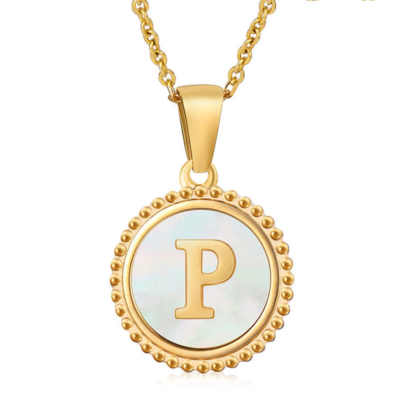 Wholesale Stainless Steel And Titanium Steel Fashion Necklace With Letter Pattern And Cross Chain Style Electroplated