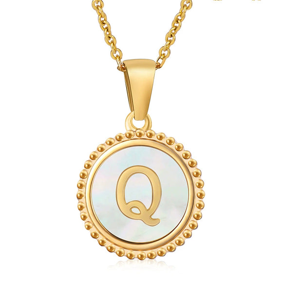 Wholesale Stainless Steel And Titanium Steel Fashion Necklace With Letter Pattern And Cross Chain Style Electroplated