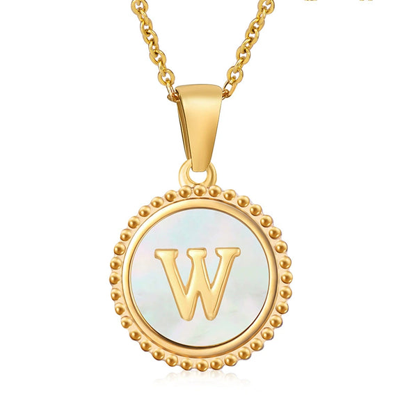 Wholesale Stainless Steel And Titanium Steel Fashion Necklace With Letter Pattern And Cross Chain Style Electroplated