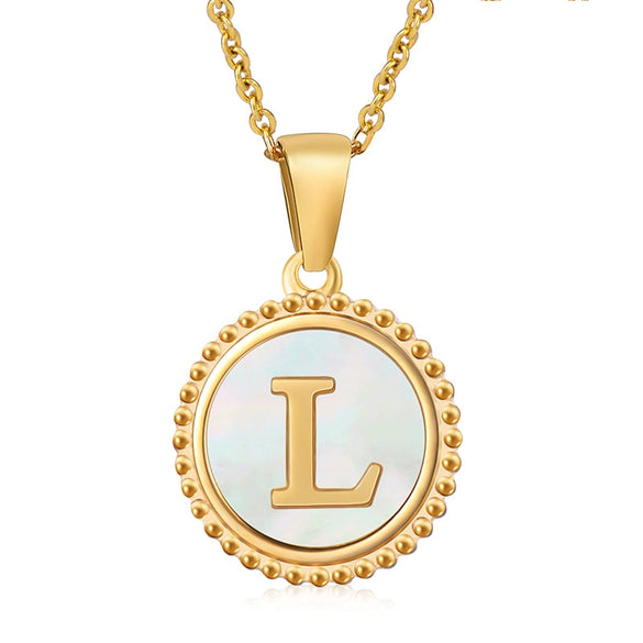 Wholesale Stainless Steel And Titanium Steel Fashion Necklace With Letter Pattern And Cross Chain Style Electroplated