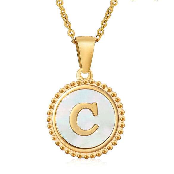 Wholesale Stainless Steel And Titanium Steel Fashion Necklace With Letter Pattern And Cross Chain Style Electroplated