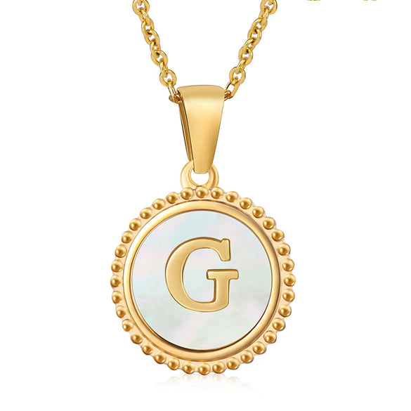 Wholesale Stainless Steel And Titanium Steel Fashion Necklace With Letter Pattern And Cross Chain Style Electroplated