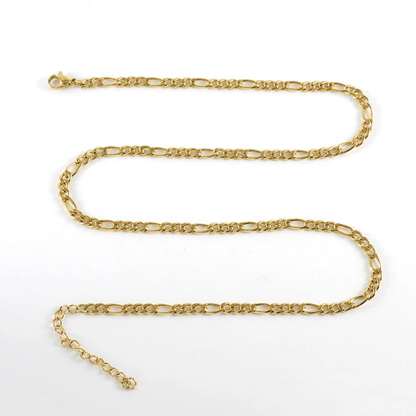 Wholesale 316L Stainless Steel And 316L Stainless Steel Figaro Nk Chain Necklace With Geometric Style For Men