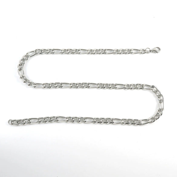 Wholesale 316L Stainless Steel And 316L Stainless Steel Figaro Nk Chain Necklace With Geometric Style For Men