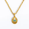 Wholesale Stainless Steel And Titanium Steel Geometric And Flower Style Pendant Necklace With Vacuum Plating For Women