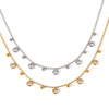 Wholesale Stainless Steel And Titanium Steel Geometric Ball Chain Tassel Zircon Women's Necklace