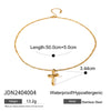 Wholesale Stainless Steel And Titanium Steel Geometric Cross Clavicle Necklace For Women With Electroplating