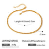 Wholesale Stainless Steel And Titanium Steel Geometric Design Electroplated Natural Stone Bead String Necklace For Women