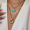 Wholesale Stainless Steel And Titanium Steel Geometric Heart Hollow Pendant Regular Chain Necklace With Electroplating For Women