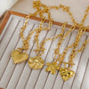 Wholesale Stainless Steel And Titanium Steel Geometric Heartshaped Pendant Necklace 18K Goldplated Hiphop Internet Celebrity Style
