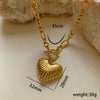 Wholesale Stainless Steel And Titanium Steel Geometric Heartshaped Pendant Necklace 18K Goldplated Hiphop Internet Celebrity Style