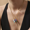 Wholesale 316L Stainless Steel And 316L Stainless Steel Geometric Oval Pendant Necklace With Electroplating For Women Light Luxury Style