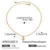 Wholesale Stainless Steel And Titanium Steel Geometric Pattern Electroplated Clavicle Necklace For Women