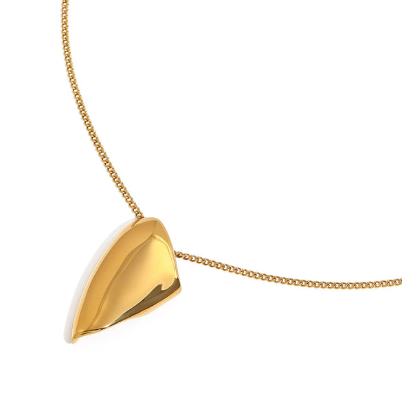 Wholesale Stainless Steel And Titanium Steel Geometric Pendant Necklace With Electroplating Treatment