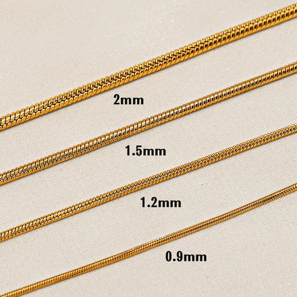 Wholesale Stainless Steel And Titanium Steel Geometric Round Bone Chain Necklace With Electroplating For Women