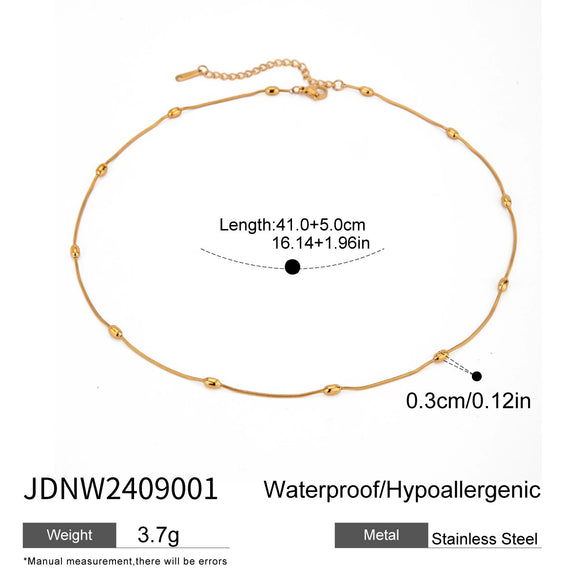 Wholesale Stainless Steel And Titanium Steel Geometric Style Chain Necklace For Women