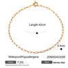 Wholesale Stainless Steel And Titanium Steel Gold Necklace With Geometric Style Cuban Clavicle Chain Electroplated