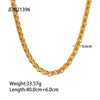 Wholesale Stainless Steel And Titanium Steel Gold Necklace With Geometric Style Cuban Clavicle Chain Electroplated