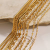 Wholesale Stainless Steel And Titanium Steel Gold Necklace With Geometric Style Cuban Clavicle Chain Electroplated