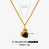 Wholesale Stainless Steel And Titanium Steel Heart Shaped Necklace For Women With Electroplating Design