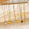 Wholesale Stainless Steel And Titanium Steel Heart Shaped Necklace For Women With Electroplating Design