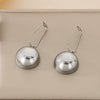 Wholesale Stainless Steel And Titanium Steel Hemisphere Hollow Electroplated Earrings For Women Minimalist Style