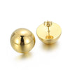 Wholesale Stainless Steel And Titanium Steel Hemisphere Hollow Electroplated Earrings For Women Minimalist Style