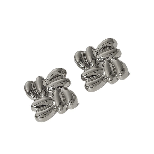Wholesale Stainless Steel And Titanium Steel High Sense Geometric Square Earrings For Ladies With Electroplating