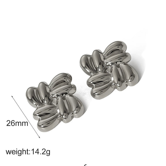 Wholesale Stainless Steel And Titanium Steel High Sense Geometric Square Earrings For Ladies With Electroplating