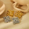Wholesale Stainless Steel And Titanium Steel High Sense Geometric Square Earrings For Ladies With Electroplating