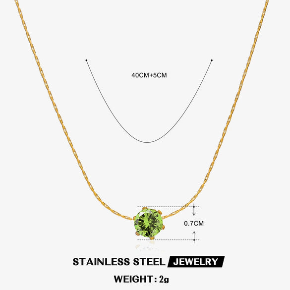 Wholesale Stainless Steel And Titanium Steel Hip Hop Claw Necklace With Geometric Zircon Inlay And Electroplating For Women