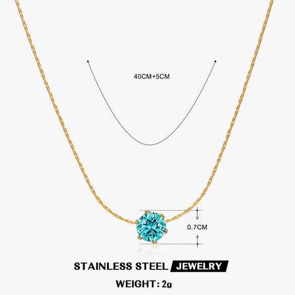 Wholesale Stainless Steel And Titanium Steel Hip Hop Claw Necklace With Geometric Zircon Inlay And Electroplating For Women