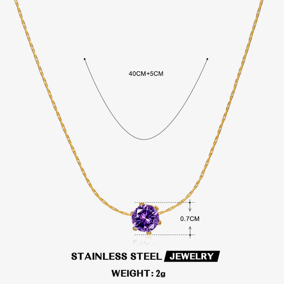 Wholesale Stainless Steel And Titanium Steel Hip Hop Claw Necklace With Geometric Zircon Inlay And Electroplating For Women