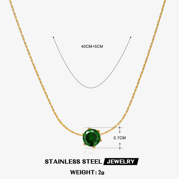 Wholesale Stainless Steel And Titanium Steel Hip Hop Claw Necklace With Geometric Zircon Inlay And Electroplating For Women