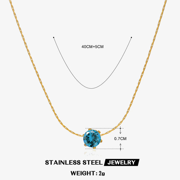 Wholesale Stainless Steel And Titanium Steel Hip Hop Claw Necklace With Geometric Zircon Inlay And Electroplating For Women